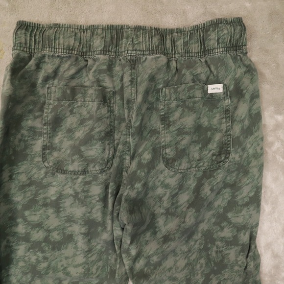 Orvis Women's Green Camo Tencel Paperbag Drawstring Jogger Pants Size‎ M - Picture 10 of 10